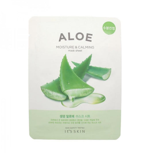Aloe Tuchmaske für intensiv hydratisierte und beruhigte Hautpflege.