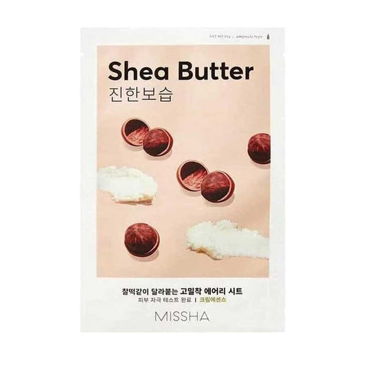 MISSHA Airy Fit Sheet Mask mit Shea Butter für intensive Feuchtigkeit und Pflege der Gesichtshaut.