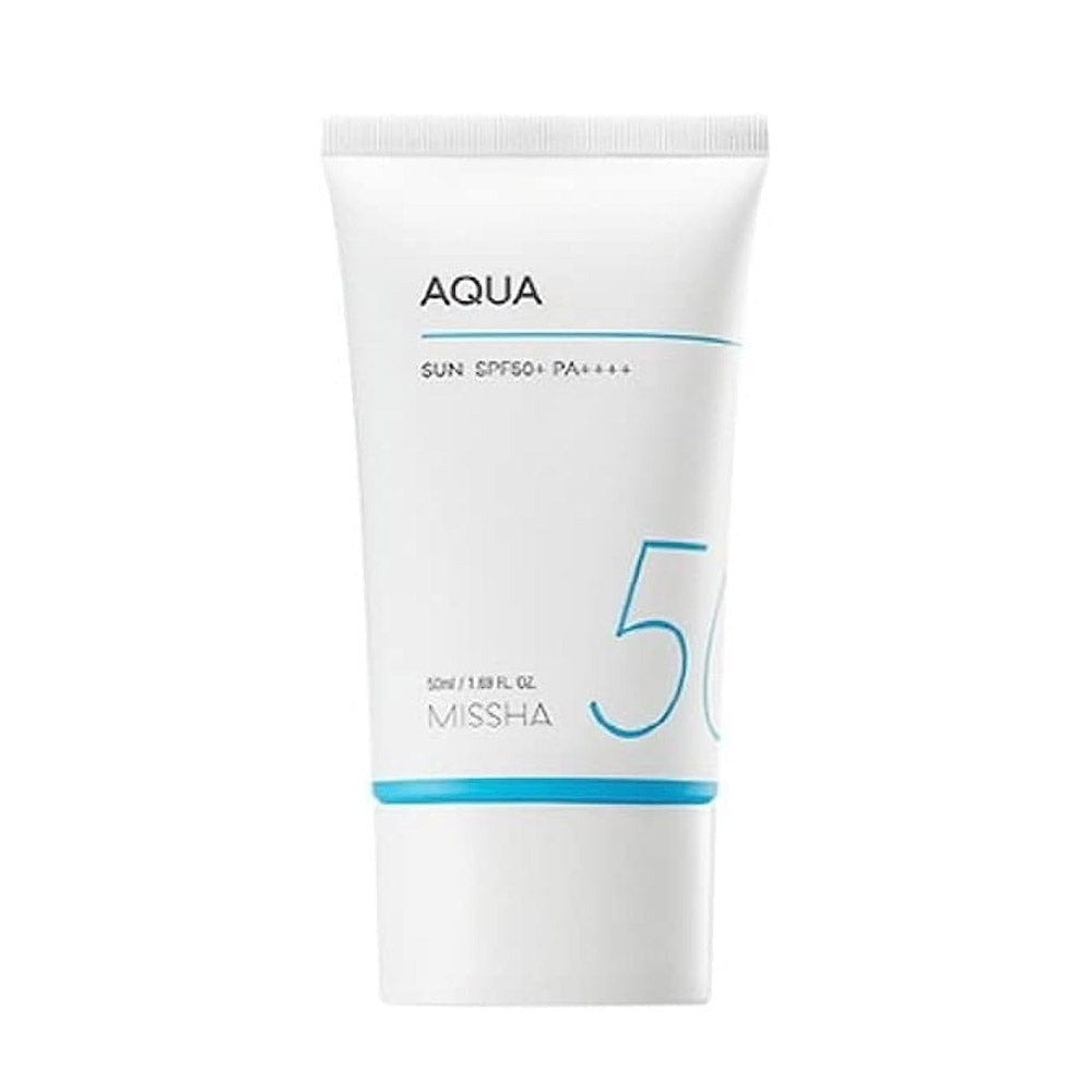 MISSHA Aqua Sun Gel SPF50 in einer stilvollen Verpackung für optimalen UV-Schutz.