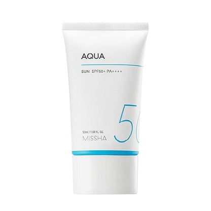 MISSHA Aqua Sun Gel SPF50 in einer stilvollen Verpackung für optimalen UV-Schutz.