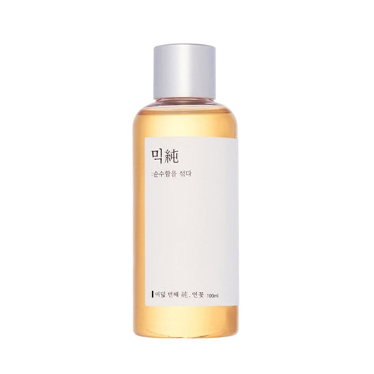 Mixsoon Lotusblütenessenz in einer eleganten Verpackung für natürliche Hautpflege.