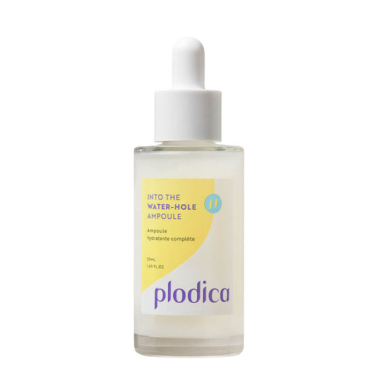Plodica Into the Water-Hole Ampoule in 50 ml Flasche für Feuchtigkeit und Pflege empfindlicher Haut.