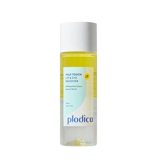 Plodica Mild Touch Lip & Eye Remover in einer eleganten Flasche zur sanften Reinigung von Make-up.