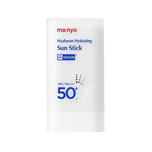 Ma:nyo Hyaluron Sun Stick in der Verpackung, ideal für SPF50+ UV-Schutz und Hautfeuchtigkeit.
