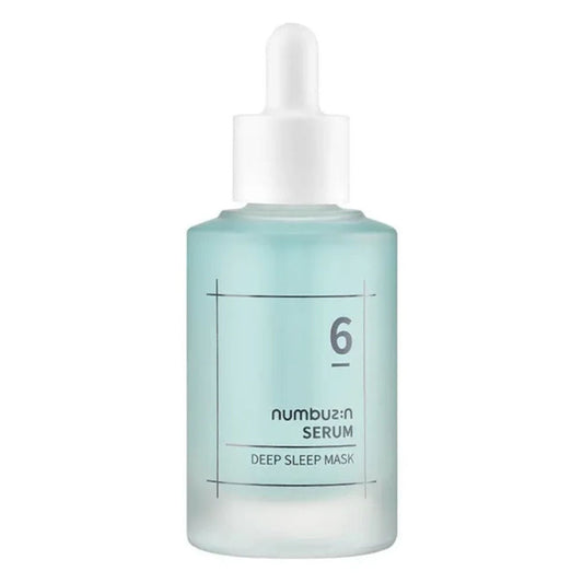 Numbuzin No.6 Deep Sleep Mask Serum 50ml in eleganter Verpackung für effiziente Hautregeneration.