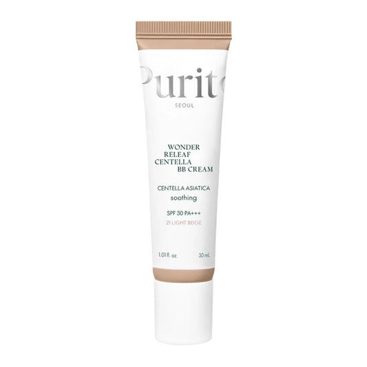 Purito Wonder Releaf Centella BB Cream in Light Beige - 30 ml, ideal für sensitive Haut mit natürlichen Inhaltsstoffen.
