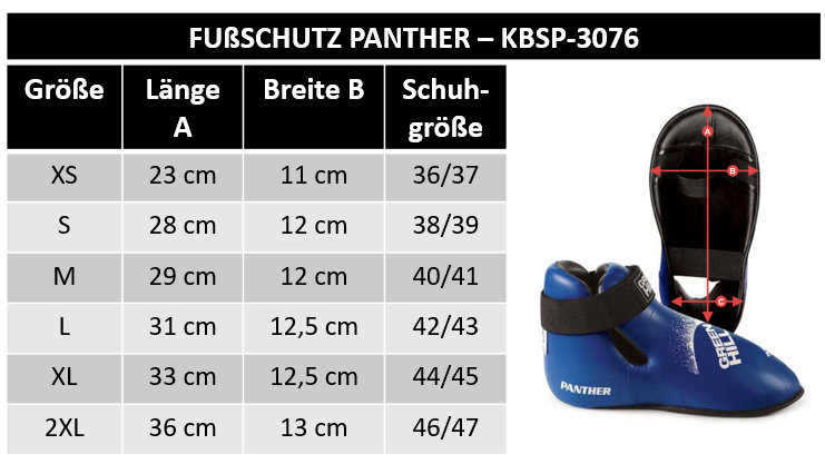Fußschutz Kickboxen PANTHER