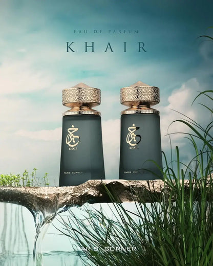 Detailansicht des Paris Corner Khair Eau de Parfum, exquisiter Luxusduft mit floralen Noten.