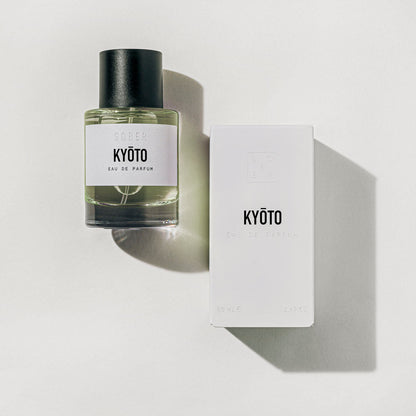 Besucher bei der Anwendung des KYŌTO Eau de Parfum, der angenehme und langanhaltende Duft entfaltet.