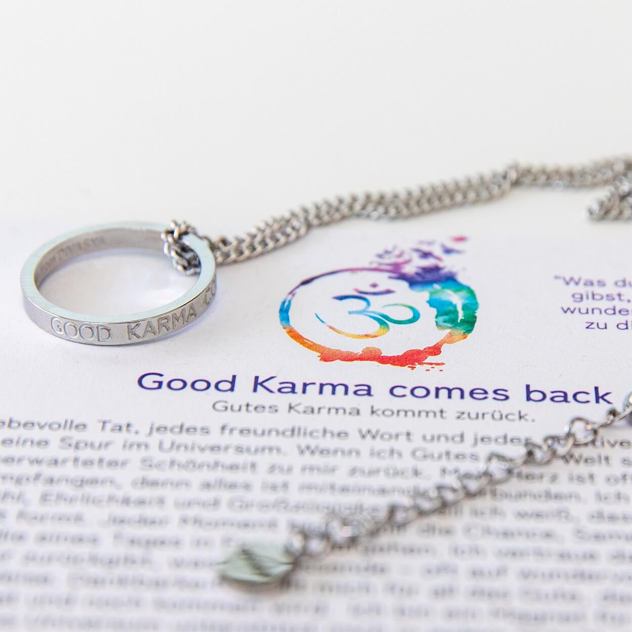 Kette mit Ring | silber | Good Karma comes back