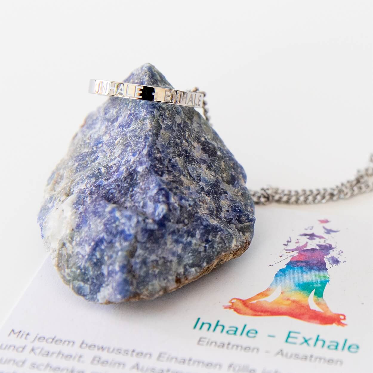 Kette mit Ring | silber | Inhale - Exhale