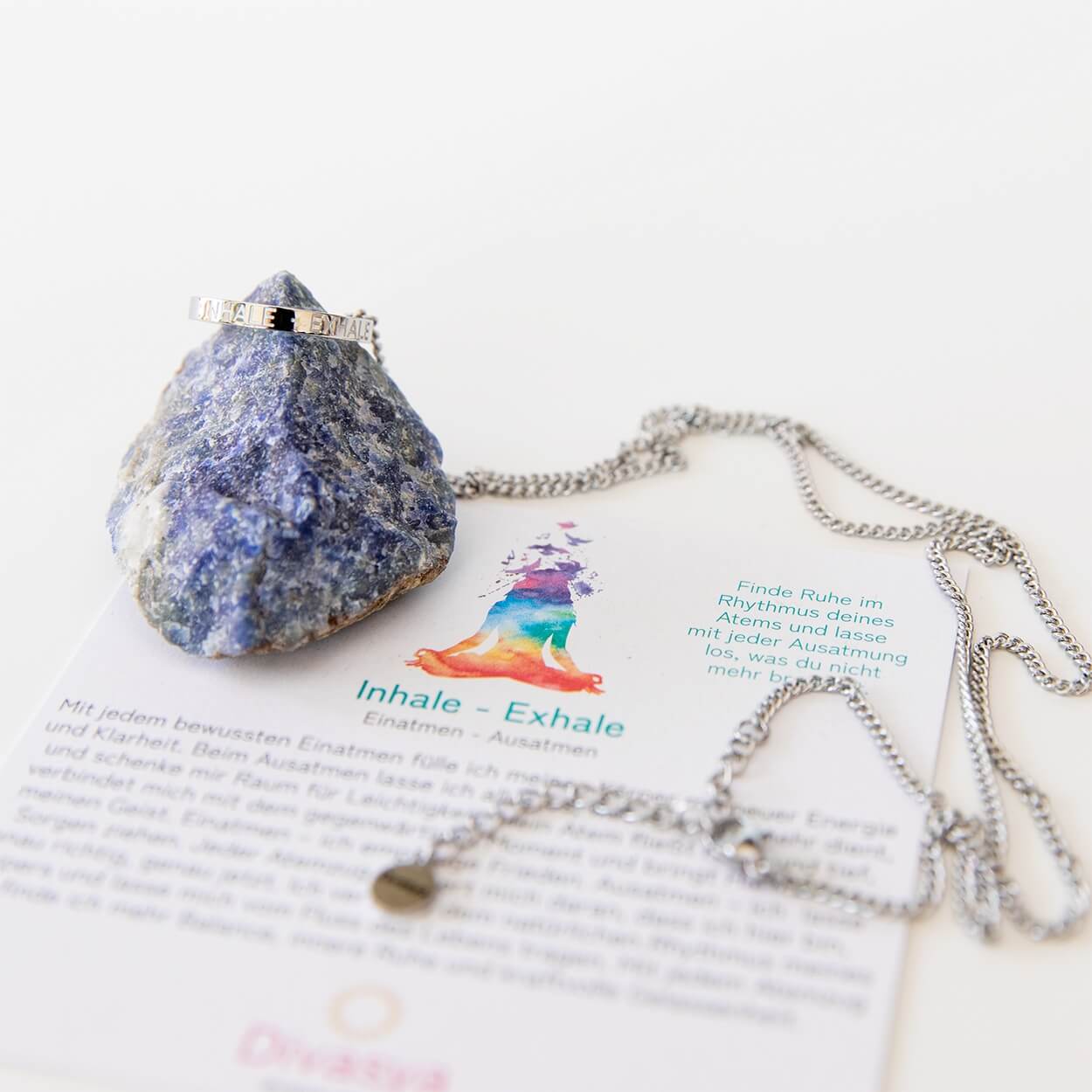 Kette mit Ring | silber | Inhale - Exhale