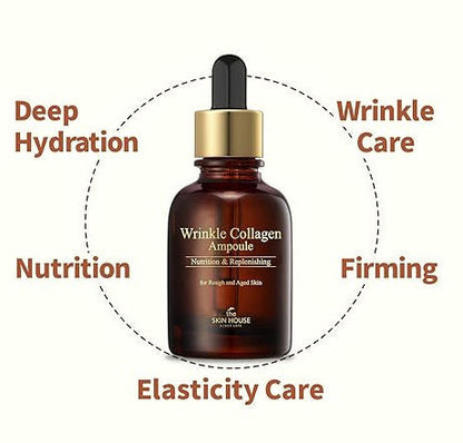 Detailansicht der Kollagen Ampulle mit Fokus auf die Verpackung, perfekte Ergänzung für die Hautpflege-Routine.