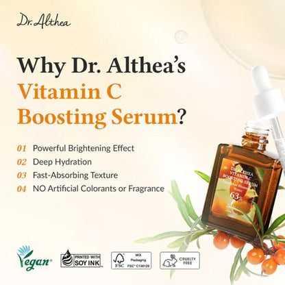 Anwendung des Dr. Althea Vitamin C Serums auf der Haut, ideal für die tägliche Hautpflege und strahlenden Teint.