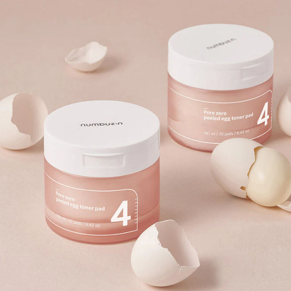 Verpackung der Numbuzin No.4 Toner Pads mit beschreibendem Etikett für koreanische Hautpflege.