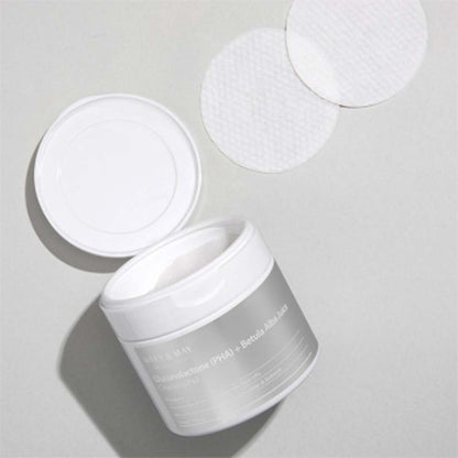 Verpackung der Mary&May Hyaluronsäure Pads mit Birkensaft zur effektiven Reinigung der Haut.