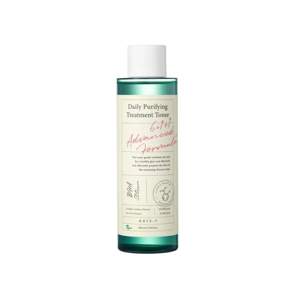 AXIS-Y Daily Purifying Treatment Toner in der Verpackung, ideal für fettige Haut und Akne-Behandlung.