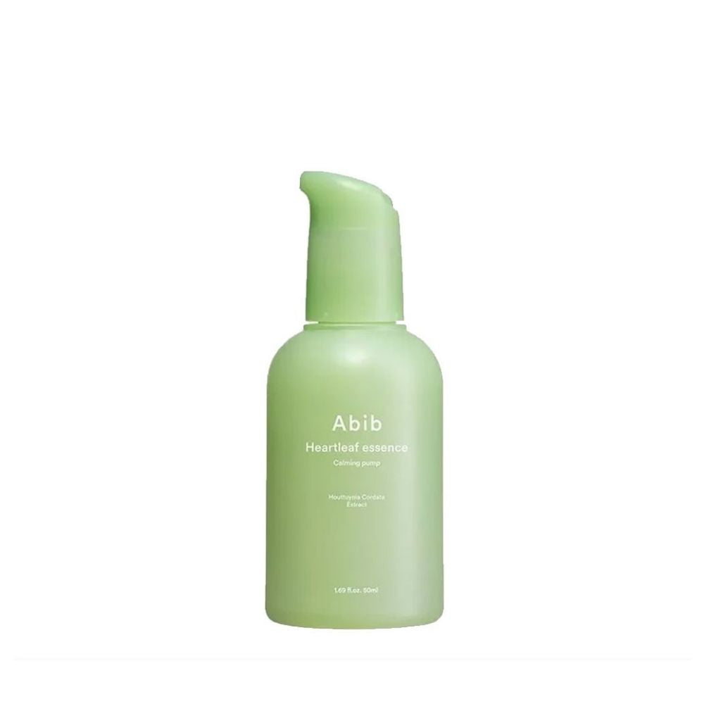 Abib Heartleaf Essence Calming Pump 50 ml für empfindliche Haut mit Niacinamid und Centella Asiatica zur Beruhigung.