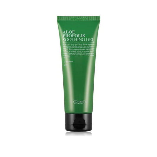 Benton Aloe Propolis Soothing Gel in einer eleganten Verpackung, perfekt für empfindliche Haut und Feuchtigkeitspflege.