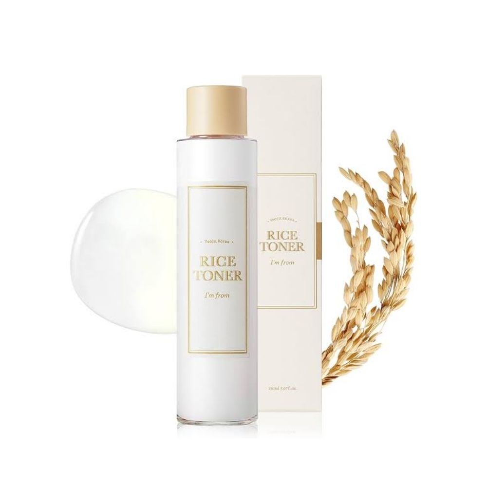 I’m from Rice Toner in einer eleganten Flasche für feuchtigkeitsspendende Gesichtspflege.