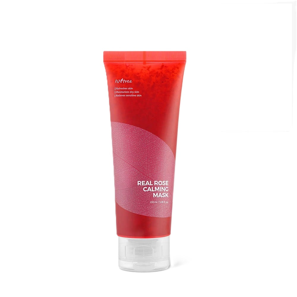 Isntree Real Rose Calming Mask in einer eleganten Verpackung, ideal für empfindliche Haut und intensive Feuchtigkeit.