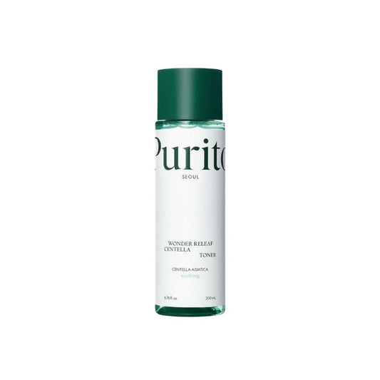 PURITO Centella Green Level beruhi­gender Toner in flüssiger Form für empfindliche Haut - 200 ml Flasche.