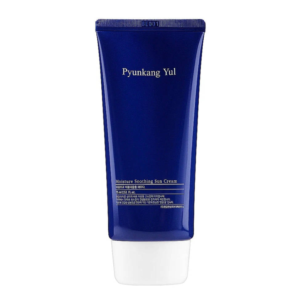 Pyunkang Yul Moisture Soothing Sun Cream im 75 ml Tube, ideal für empfindliche Haut mit SPF50.