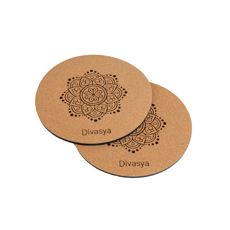 Kniepads Yoga aus Naturkautschuk & Kork (2 Stk., 20cm)