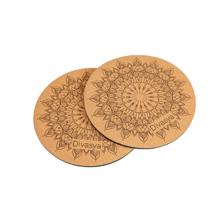 Kniepads Yoga aus Naturkautschuk & Kork (2 Stk., 20cm)
