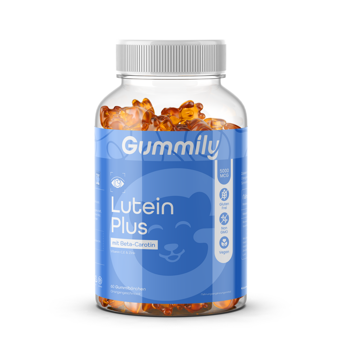 Lutein Gummibärchen mit Vitamin C, E & Zink – Orange