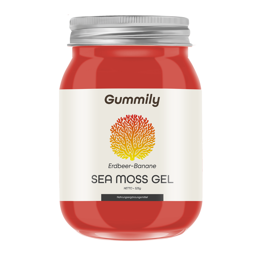 Bio Sea Moss Gel mit Banane & Erdbeere – wild geerntet