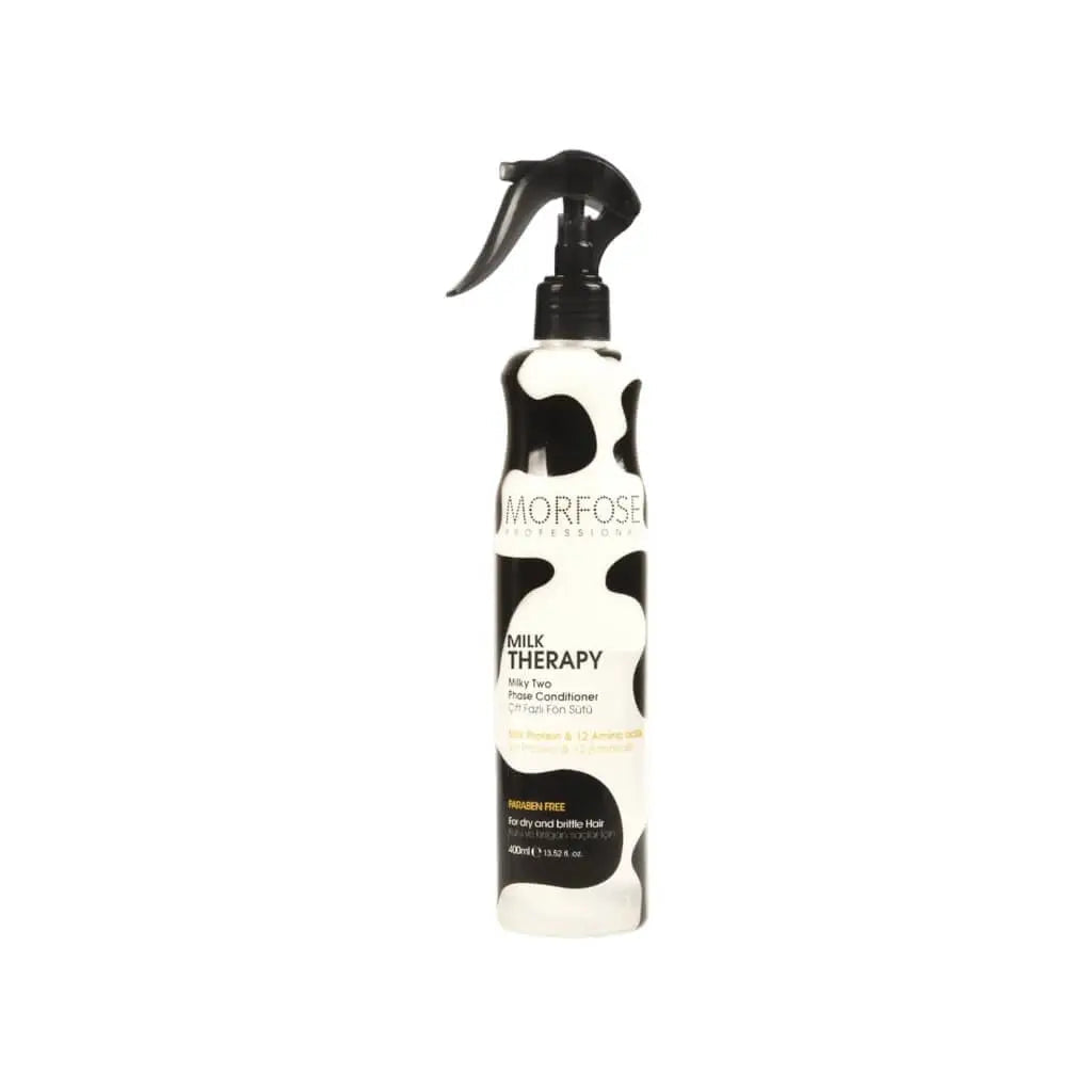 Morfose Milk Therapy 2 Phase Conditioner in 400 ml Flasche, optimale Haarpflege mit Aminosäuren.