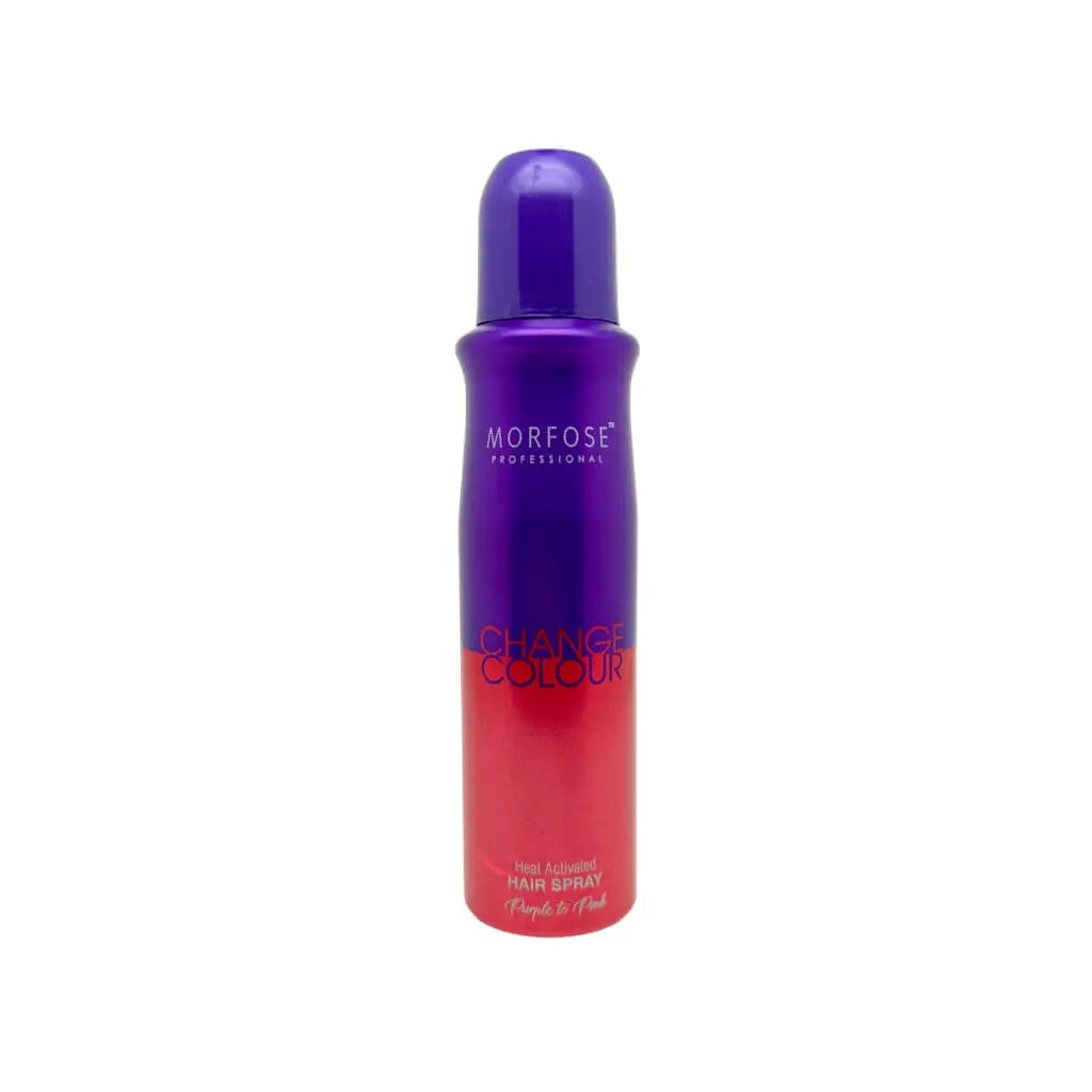 Morfose Change Color Spray in Lila-Pink für einen kreativen Farbwechsel im Haarstyling.