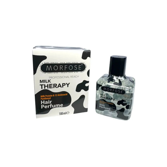Morfose Milk Therapy Haarparfüm in eleganter Flasche für intensive Haarpflege.