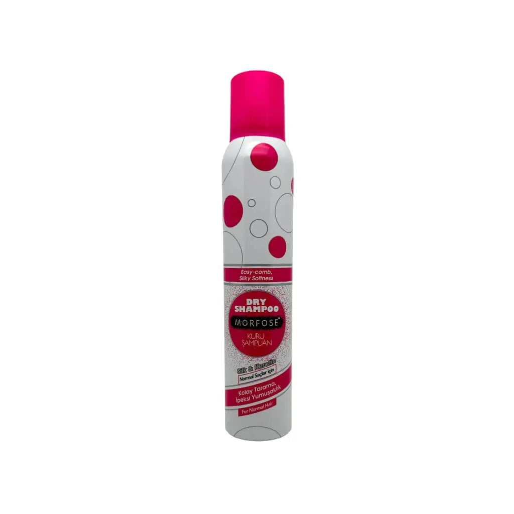 Morfose Trockenshampoo Keratin 200 ml in eleganter Verpackung für schnelle Haarpflege.