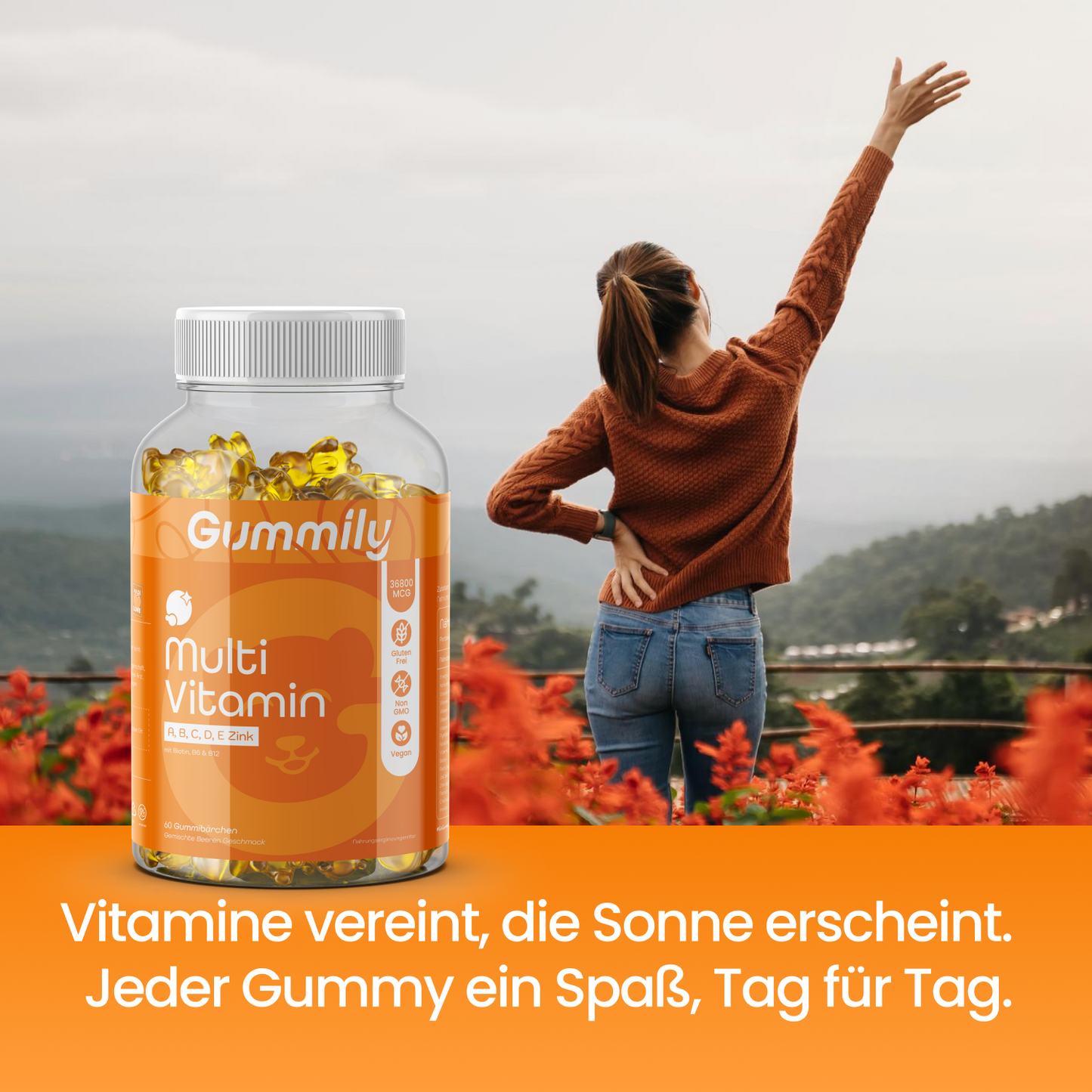 Multivitamin Gummibärchen für Erwachsene – Beere, zuckerfrei