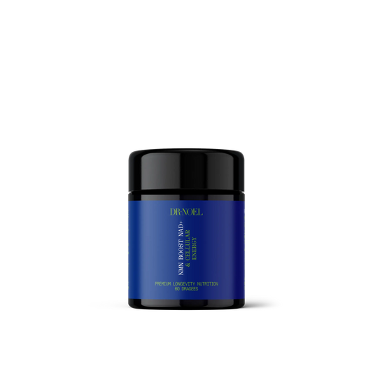 NMN Supplement Dragees von Dr. Noel für NAD+ Unterstützung und Anti-Aging-Effekte.