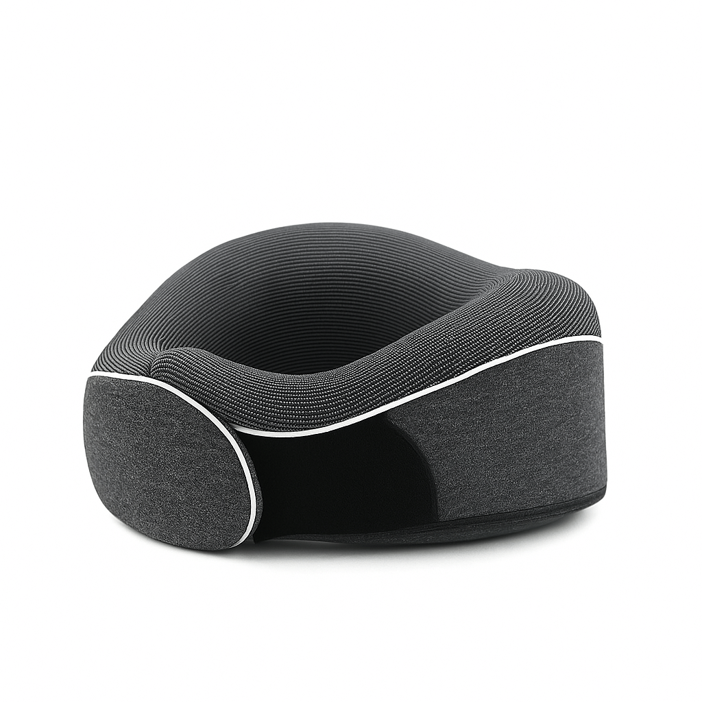 Nackenkissen für erholsamen Schlaf nach der Haartransplantation, kompakt und ideal für Reisen.