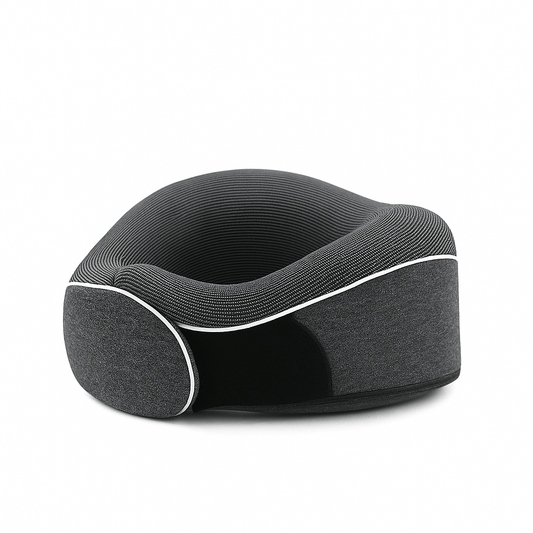 Nackenkissen für erholsamen Schlaf nach der Haartransplantation, kompakt und ideal für Reisen.