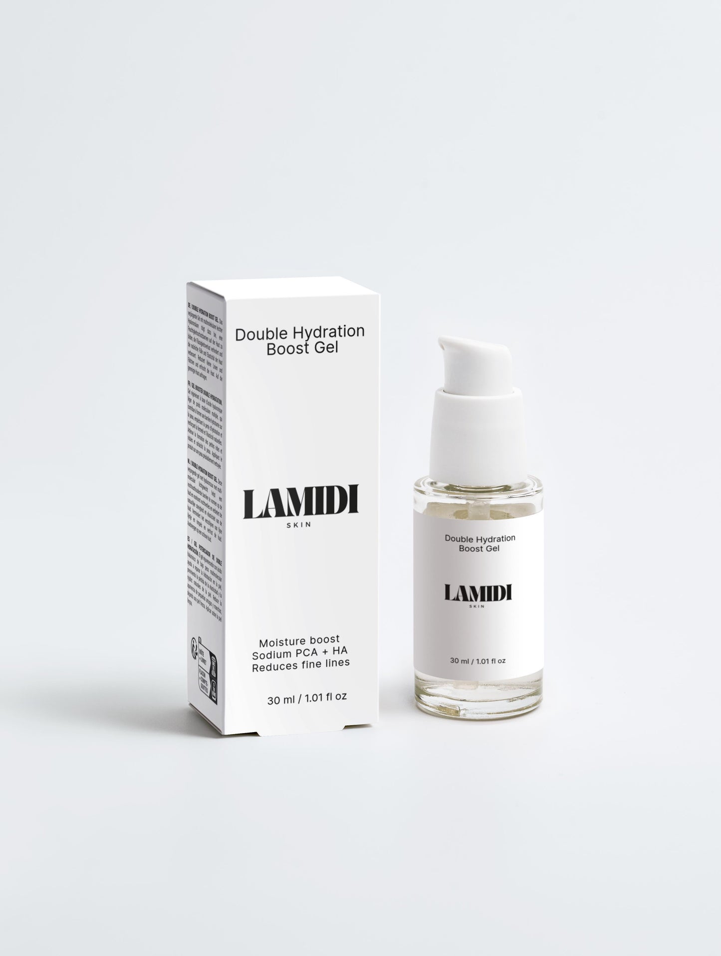 Double Hydration Boost Gel von Lamidibeauty - nährendes Hyaluron Gel für intensive Feuchtigkeitspflege.