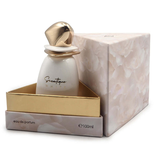 Scentique Eau de Parfum 100ml von Luxus Aroma, unisex Duft mit luxuriösem Flakon und elegantem Design.