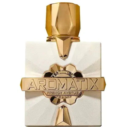Detailansicht der luxuriösen Verpackung des Luxus Aroma Platine Blanc Extraits de Parfum.