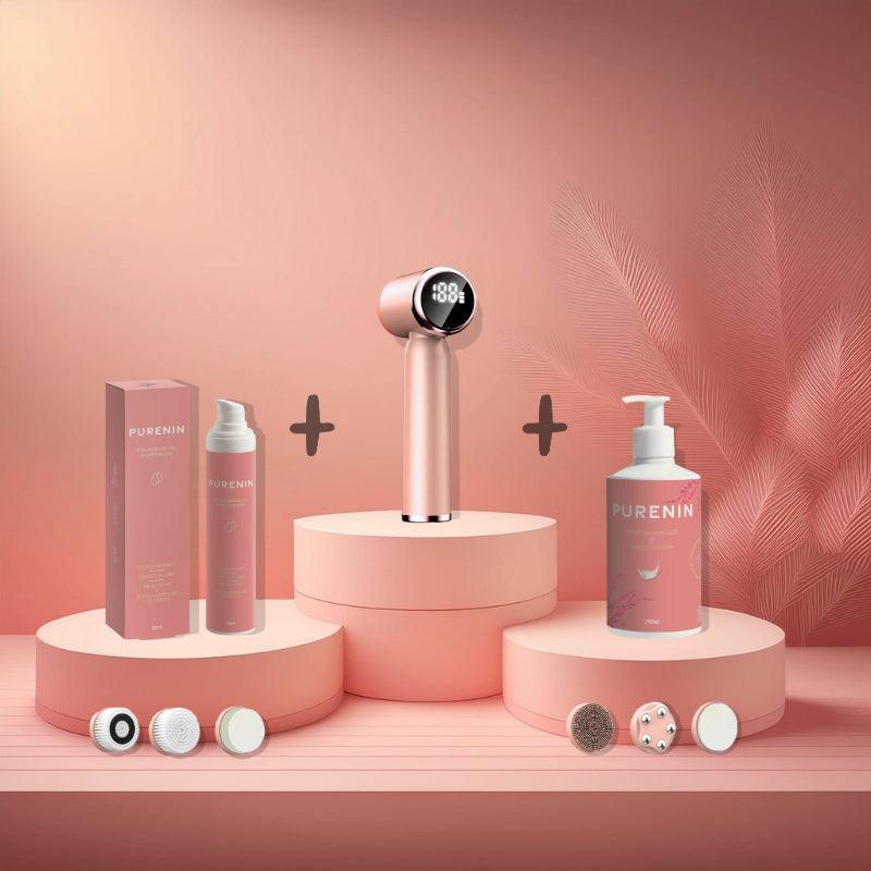 Nahaufnahme der sanften Borsten der Purenin Gesichtsbürste für empfindliche Haut