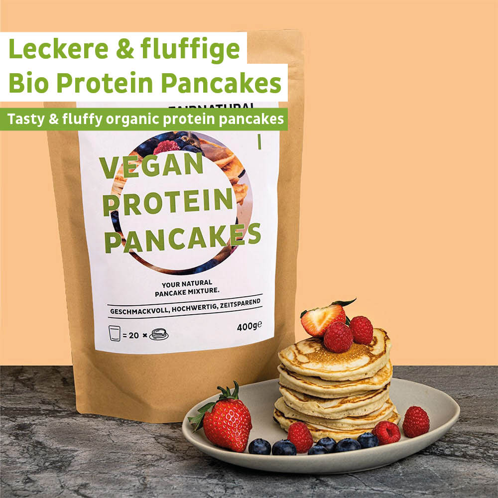 Detailaufnahme der hochwertigen Zutaten für die Bio Protein Pancakes, ideal für Nahrungsergänzung.