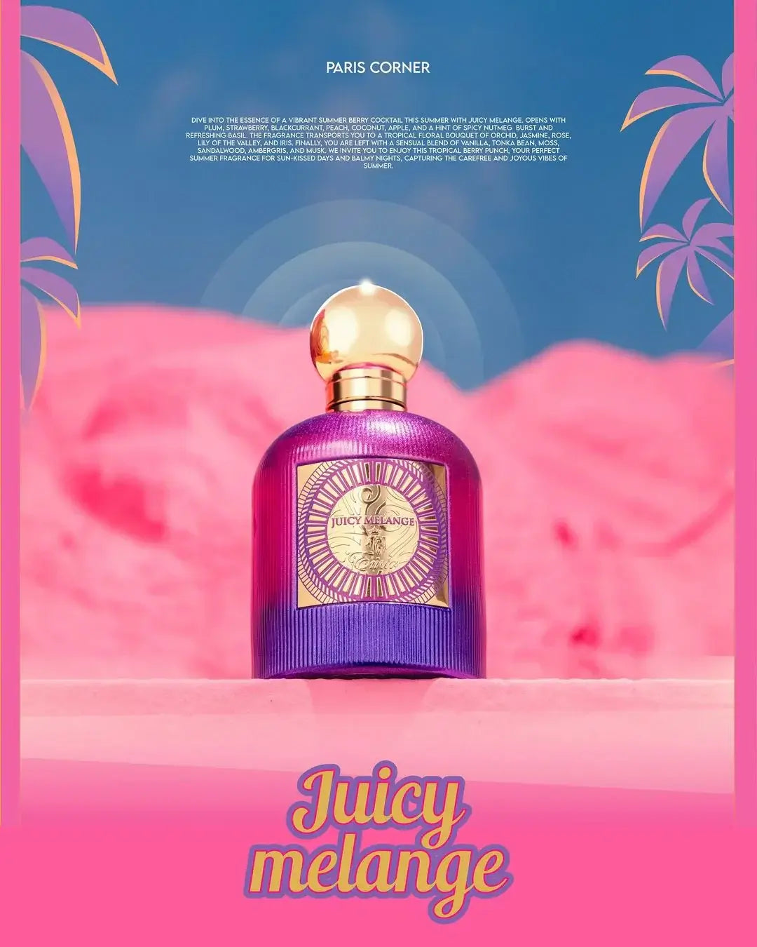 Paris Corner Emir Juicy Melange Eau de Parfum, modernes Parfum mit ekovita Inhaltsstoffen, ideal für Fans von Luxus Düften.