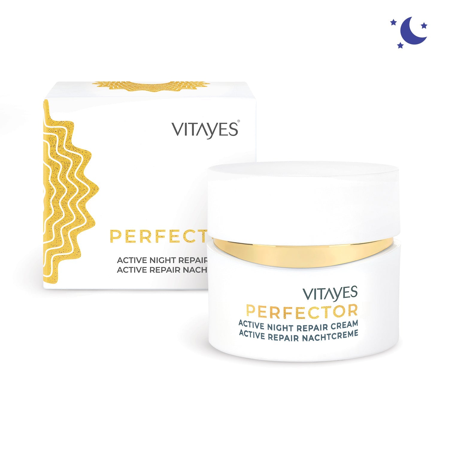 Perfector Nachtcreme für Zellregeneration von ekovita, ideal für intensive Hautpflege.