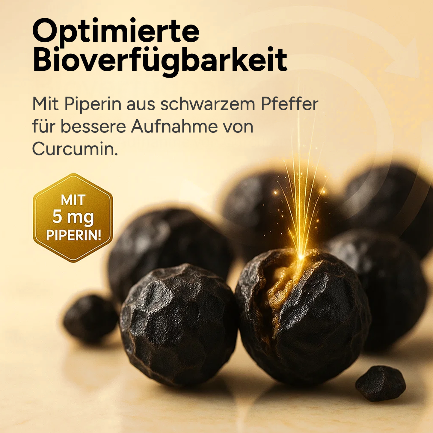 Verpackung der NaroVital Curcuma Nahrungsergänzung in einer hochwertigen Designbox.