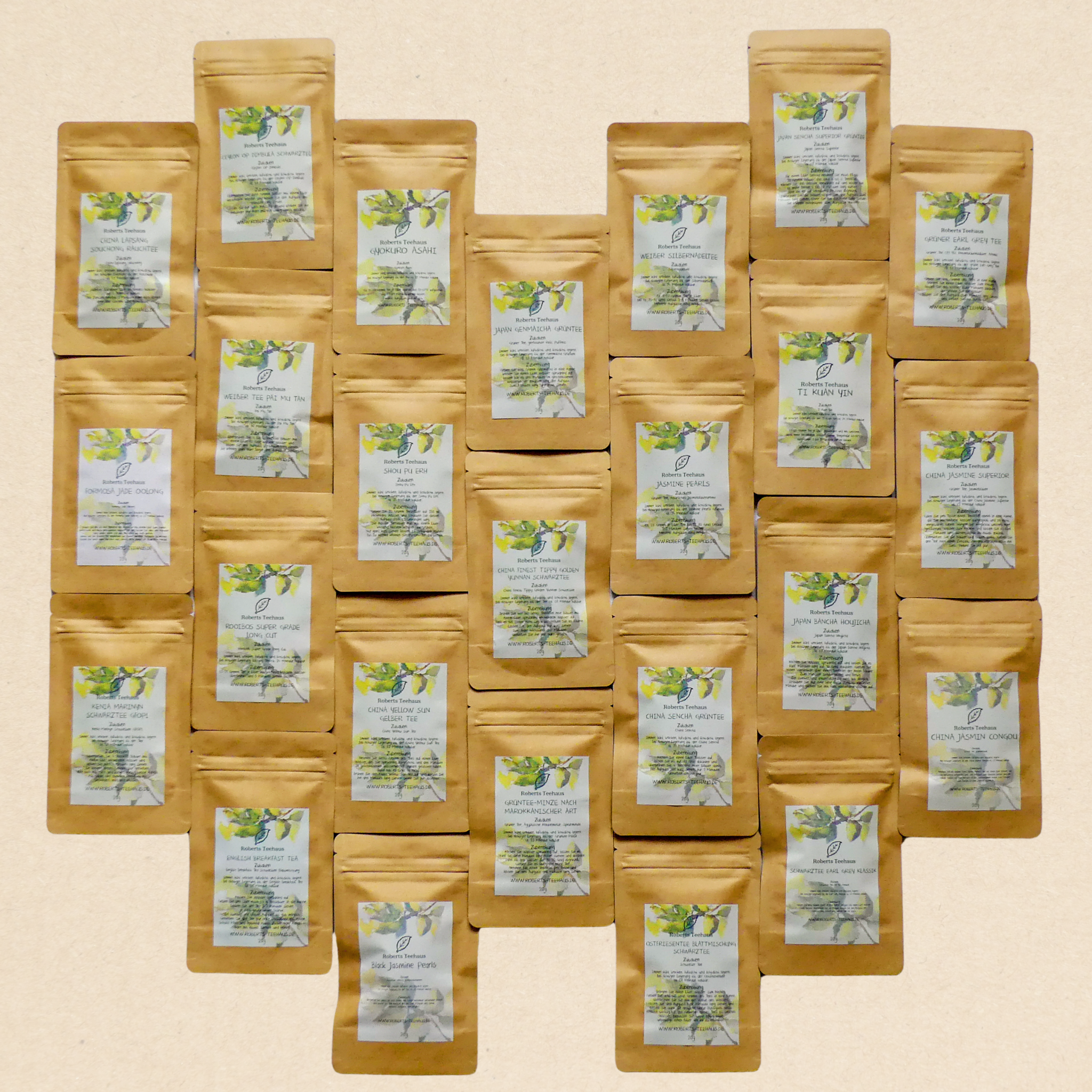 Ekovita Premium Tee Probierpaket mit 25 exklusiven Teesorten von Roberts Teehaus, ideal zum Teesorten kaufen.