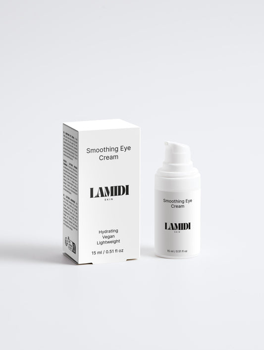 Ekovita Smoothing Eye Cream in eleganter Verpackung, Premium Augencreme für strahlende Haut.