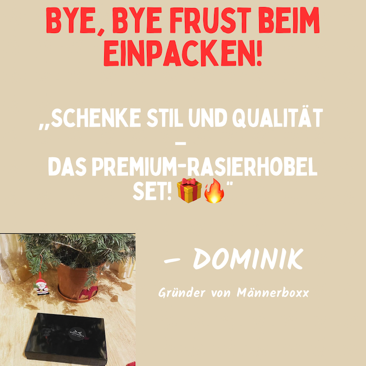 Rasierhobel und Klingen im Männerboxx Set, ideal für die umweltbewusste Rasur.